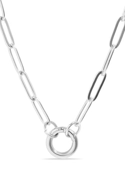 Paperclip Carabiner Charm Holder Necklace