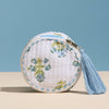 Quilted Round Coin Pouch with Tassel