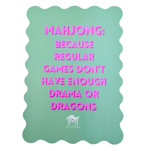 Mahjong Scalloped Shuffle Card