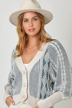 Mixed Weaving Cardigan