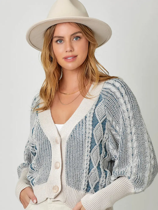 Mixed Weaving Cardigan