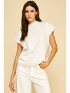Sweater Vest with Shirring Detail