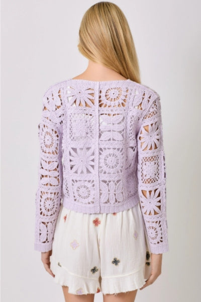 Crochet Button Up Cardigan
