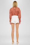 White Jean Short