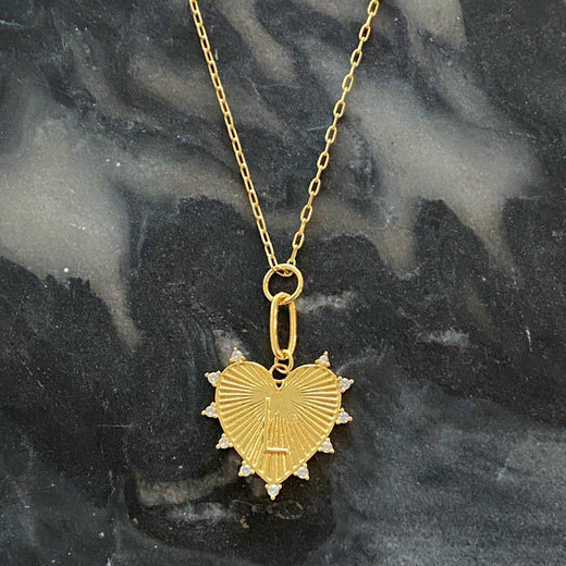 Initial Heart Charm