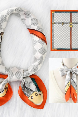 Retro Plaid Square Scarf Neck Hair