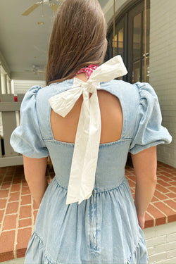 AMERI VINTAGE | snap account | . ADORABLE BACK RIBBON DENIM