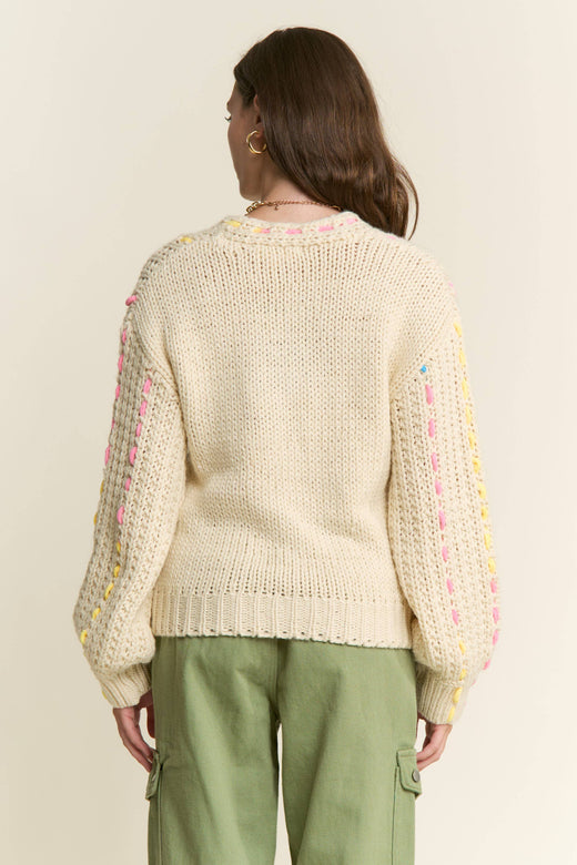 Ribbon Chunky Knit Sweater