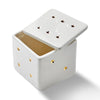 White Earthenware Dice Lidded Trinket Box
