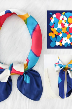 Polka Dot Satin Neck Scarf