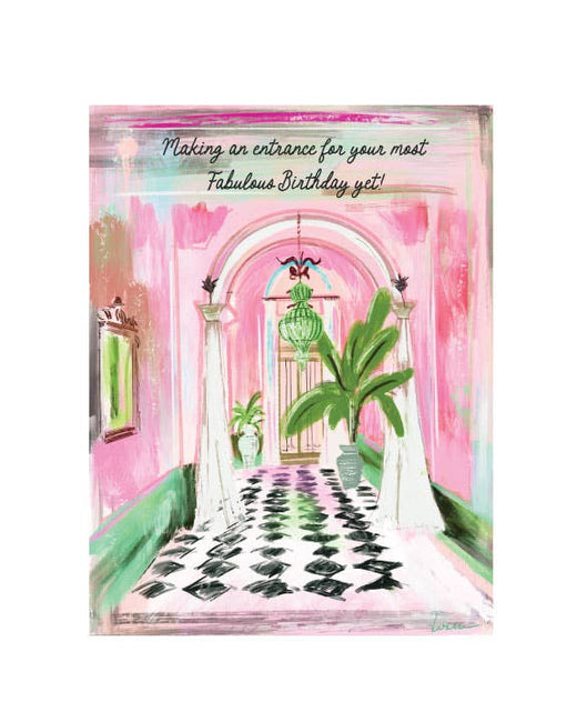 Grand Entrance Birthday Card