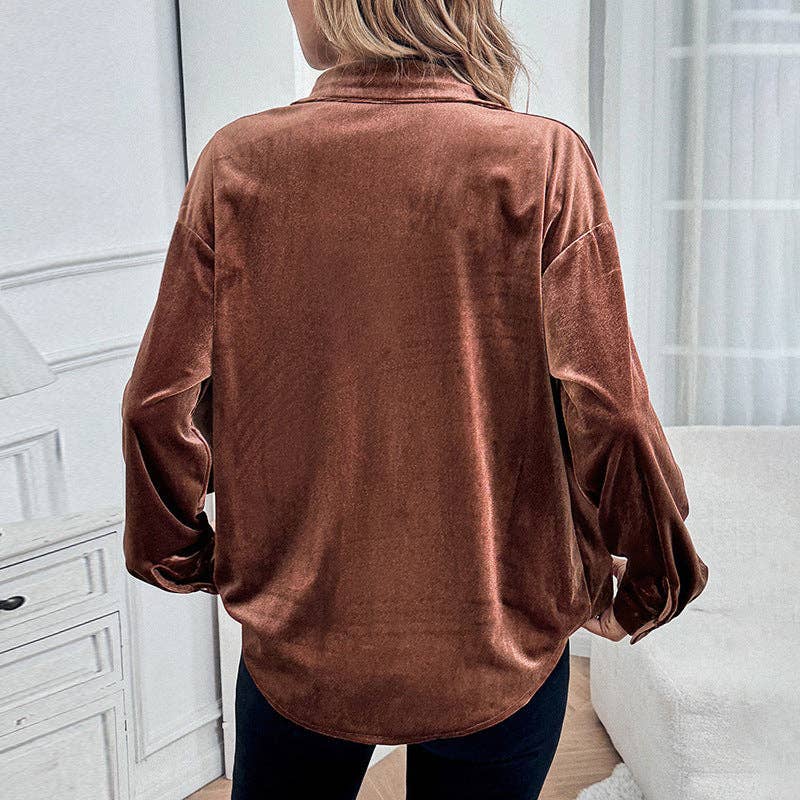 Velvet Cardigan Top