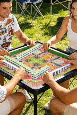 Summer Flamingo Travel Mahjong Mat