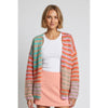 Multi Stripe Open Cardigan