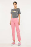 Pink Mid Rise Straight Jean