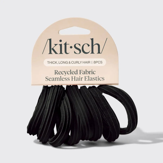 Fabric Seamless Hair Elastics 8pc Set