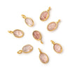 Vermeil Bezel Rose Cut Oval Charm