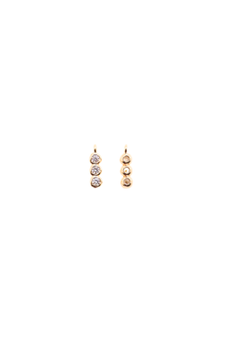 Gold Triple Crystal Charm