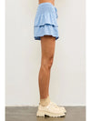 Side Smocked Tiered Ruffle Shorts