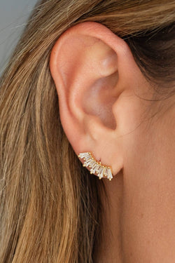 Curved Baguette Studs