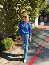 High Rise Hem Straight Jeans