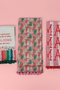 Mahjong Holiday Tea Towels