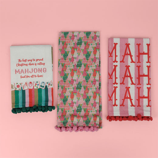 Mahjong Holiday Tea Towels