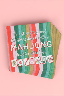 Mahjong Christmas Cocktail Napkins