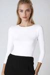 Nikibiki 3/4 Sleeve Crew Neck Top