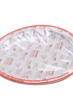 Peach Derby Icons Paper Plates