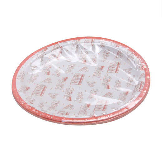 Peach Derby Icons Paper Plates