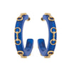 Sutton Horsebit Resin Hoop Earrings