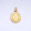 Letter Initial Engraved Stamped Oval Charm