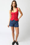 Paloma Button Top