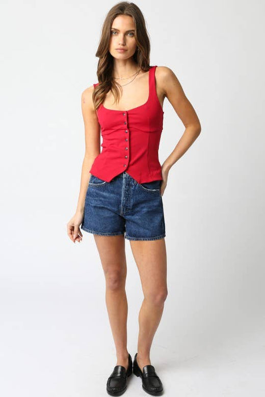 Paloma Button Top