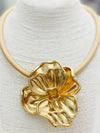 Vintage Flower Matte Gold Choker