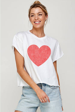 Heart Graphic Crop Top