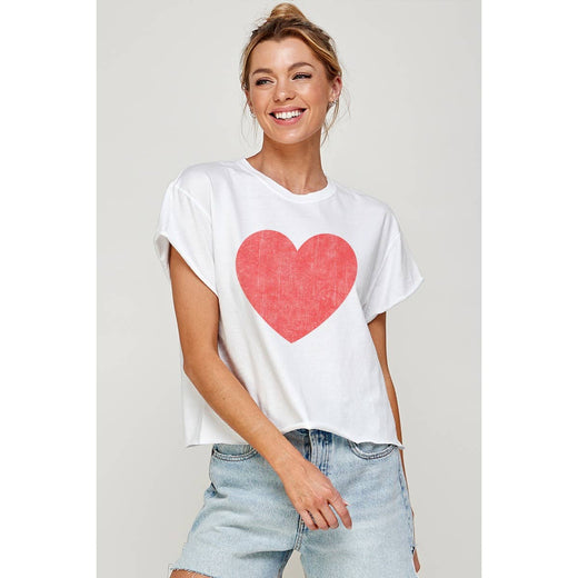 Heart Graphic Crop Top