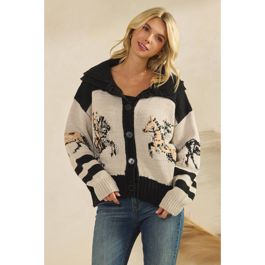 Horse Cardigan Sweater