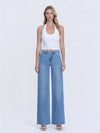 High Rise Wide Leg Fray
