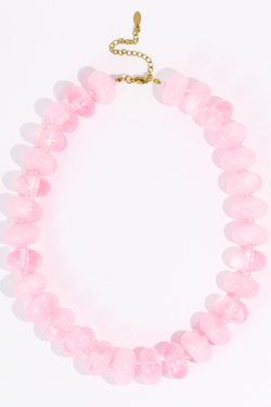 Sugar Bead Light Pink Necklace