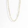 18K GP Paperclip Chain Necklace