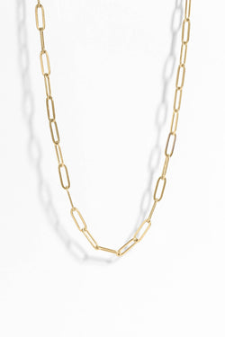 18K GP Paperclip Chain Necklace
