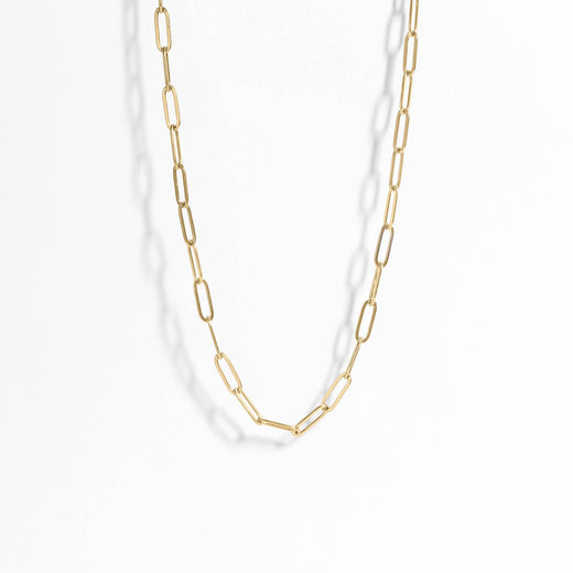 18K GP Paperclip Chain Necklace