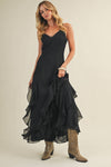 Lace Ruffled Cami Dress