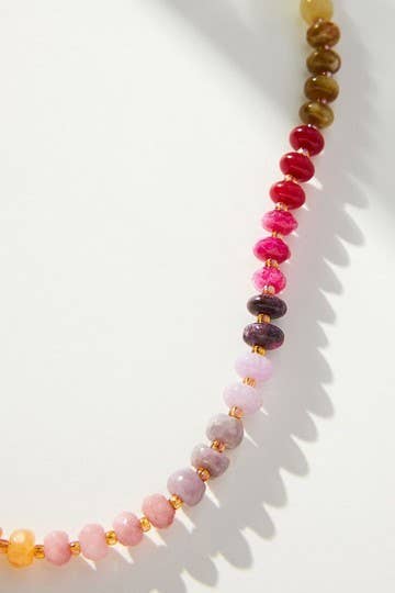 Agate Glass Semi Precious Necklace