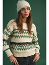 Multi Color Aztec Pattern Sweater Top