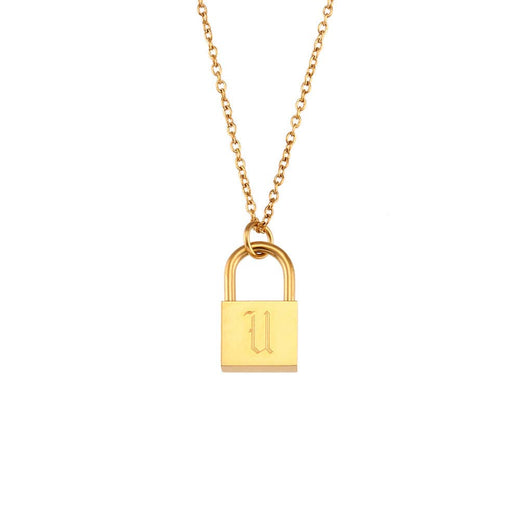 Initial Charm - Gold Lock