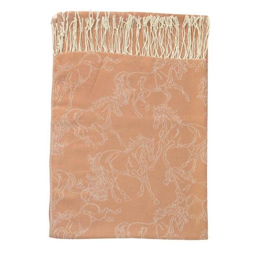 Lila Horses Pashmina Scarf