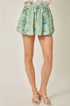 Floral Print Pull-On Shorts